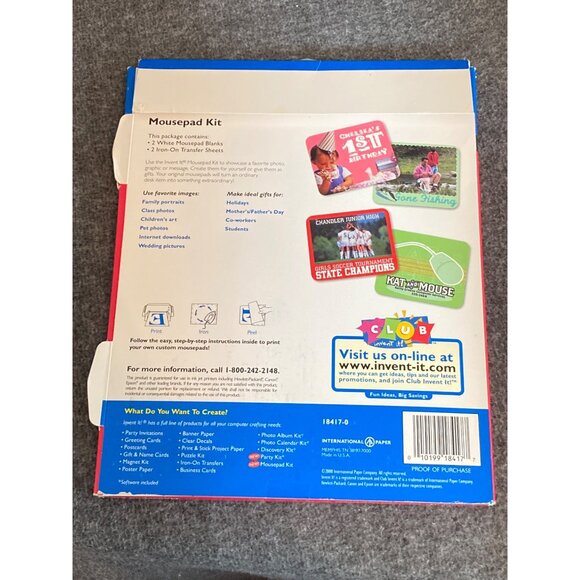 VTG Invent It 2000 Mousepad Kit 18417-0 Personal Computer Creation Ink Jet Print - Picture 3 of 16